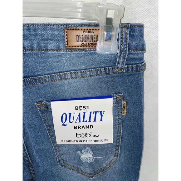 Best Quality Brand Distressed Skinny Jeans 11 M Blue - Picture 8 of 9